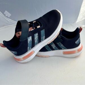 Kids Adidas Racer TR23EL Navy Pink Slip On Sneakers - Size 2.5US